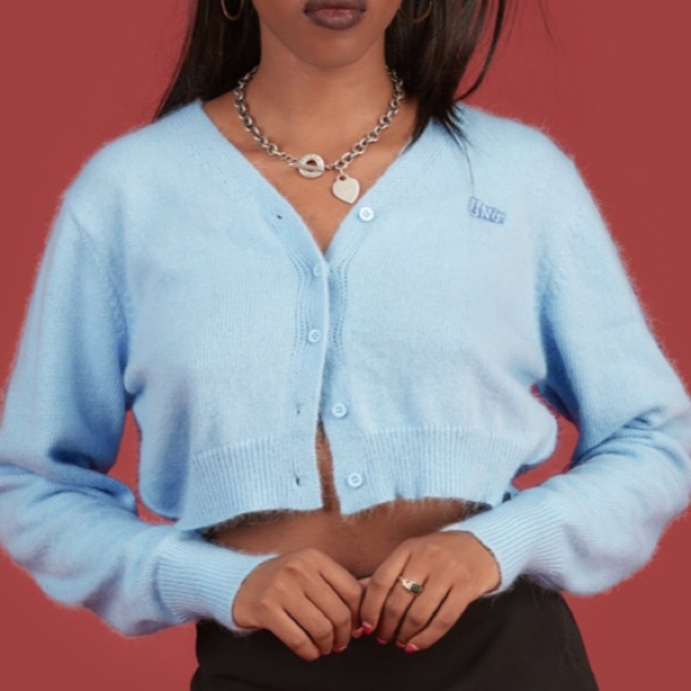 NWT UNIF baby blue cardigan